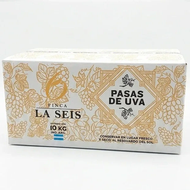 Caja con pasas de uva 10 kg