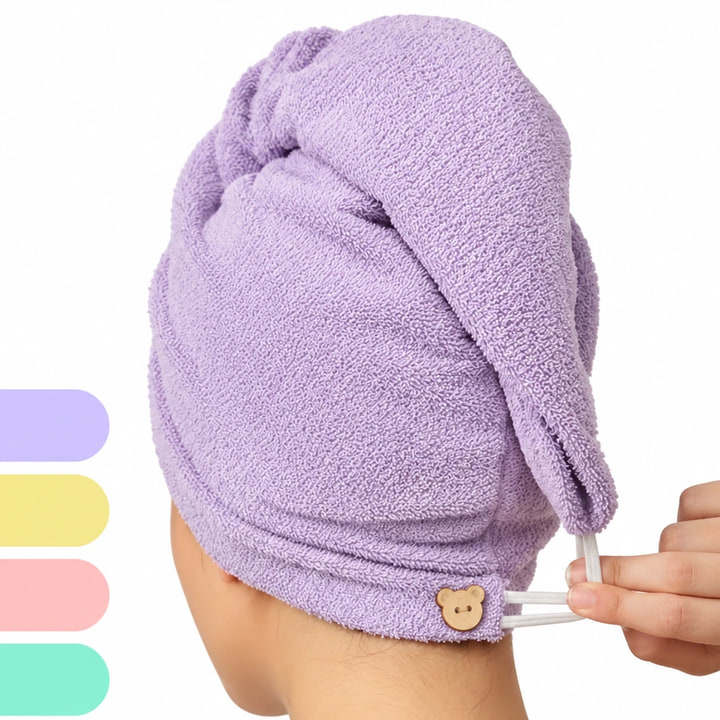 Turbante Gorra Pelo Toalla Cofia Microfibra Secado Rápido Toalla Turbante