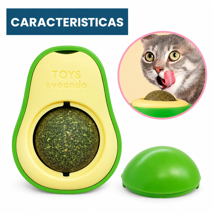Juguete Bola Catnip Para Gatos Palta Pared Hierba Gatera — variante Palta