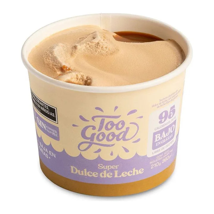 Too Good - Línea clásica Pote de 210 gr — sabor Super dulce de leche