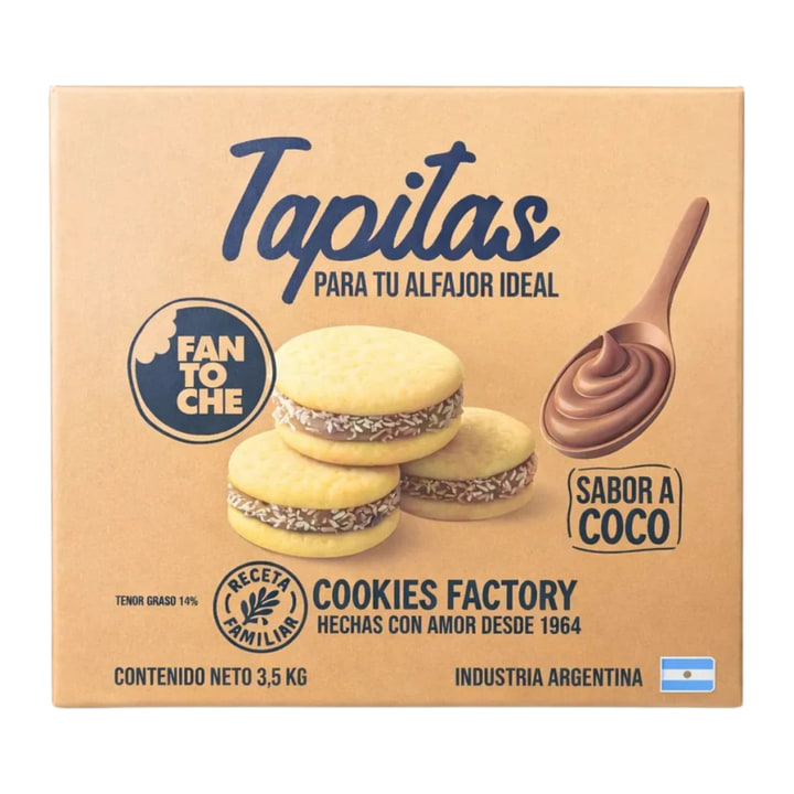 Tapitas de alfajor 3,500 kgs