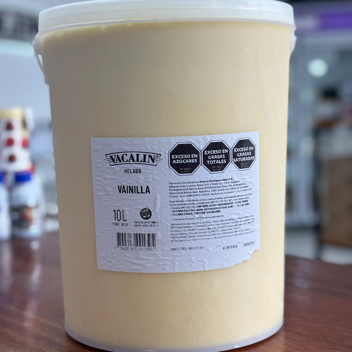 Baldes 10 litros Vacalin — sabor Vainilla