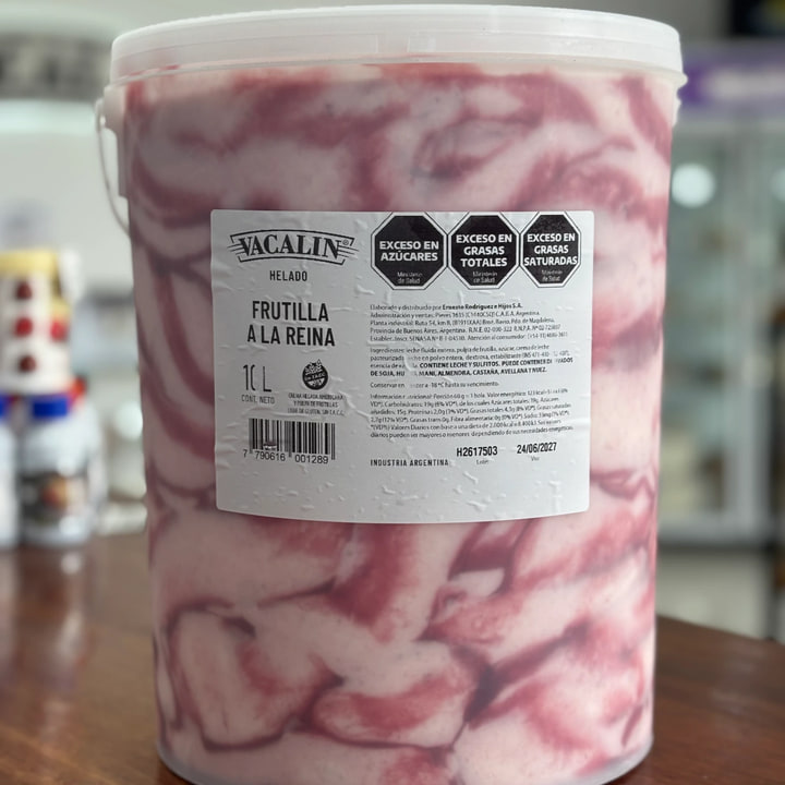 Baldes 10 litros Vacalin — sabor Frutilla a la reina