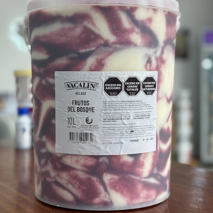 Baldes 10 litros Vacalin — sabor Americana c/frutos del bosque