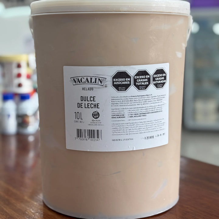 Baldes 10 litros Vacalin — sabor Dulce de leche